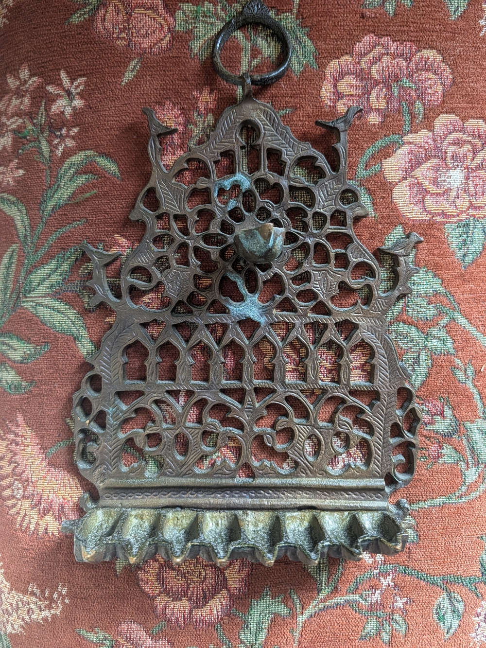 Ornate Vintage-Style Cast Metal Wall Hanging